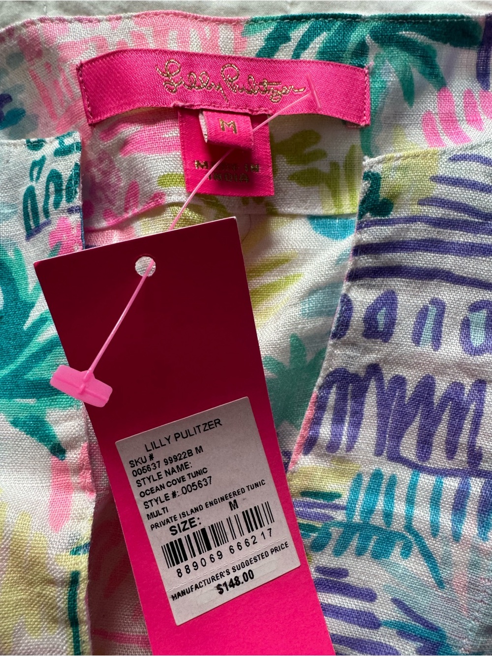 Lilly Pulitzer Ocean Cove Printed Tunic in Pink, Green, Blue, Purple